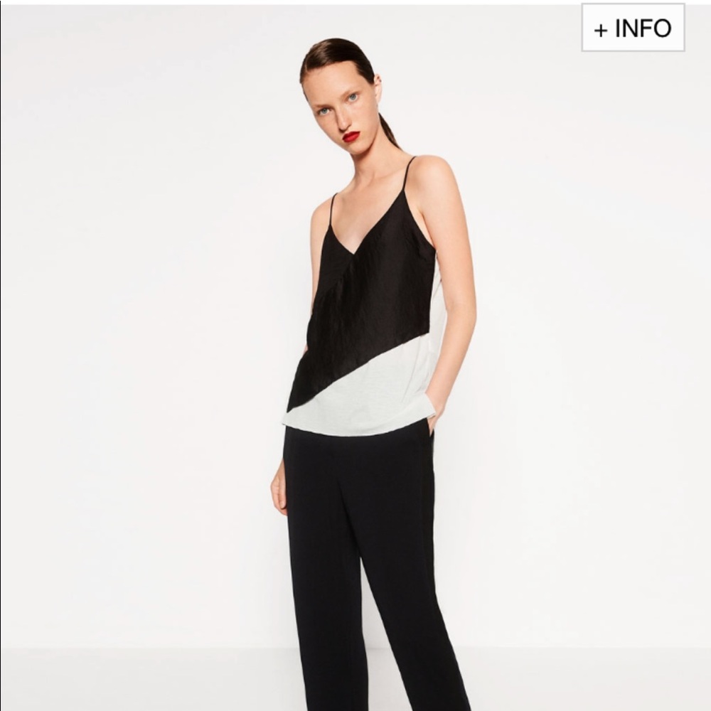 Zara Collection Black And White Top Size Medium✨ - Picture 6 of 8